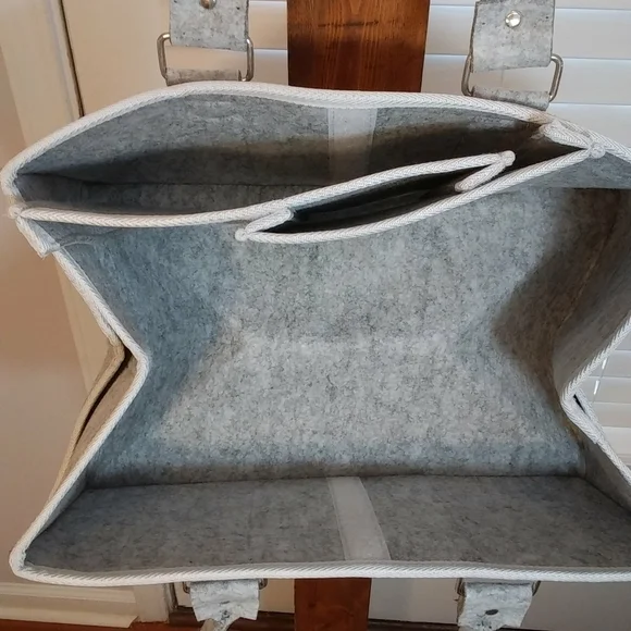 Lee Baby Co. Gray Diaper Caddy Storage Organizer Nursery Essential Tote Bag New - Picture 9 of 9